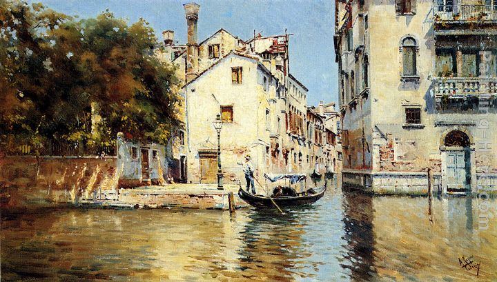 Antonio Reyna Venetian Canal Scene - Pic 1
